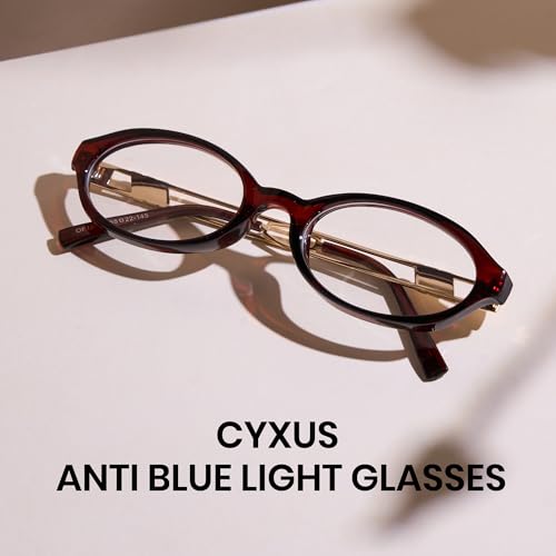 Image of Cyxus Oval Blue Light Glasses for Women Fashion UV Blocking Computer Glasses 8242
