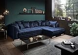 Dunkelblau Froschkönig24 Pascha Ecksofa 308 x 192 cm Sofa Couch Eckcouch Dunkelblau