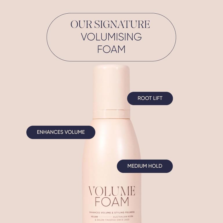 NAK Signature Volume Foam 250g - Professional Volumizing, Root Lifting & Body Building Hair Mousse for Fine Hair with Thickening Polymers