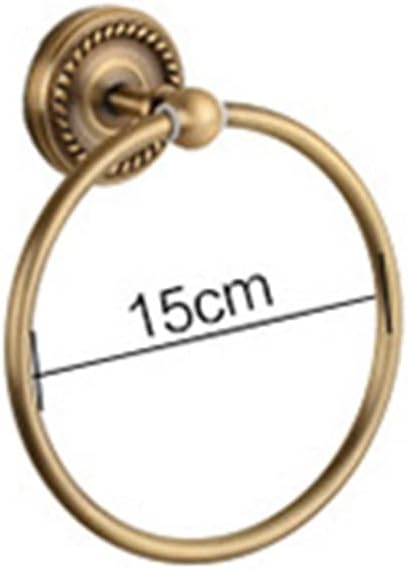LSLYTQ European Style Vintage Copper Towel Ring, Wall Mounted Towel Bar Hand Towel Holder, Bathroom Towel Hanger