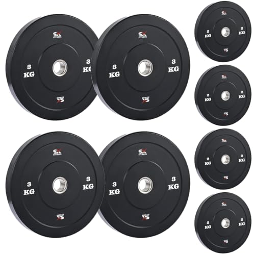 Image of 14 Kg Spare Rubber Weight Plates Combo (1kg X 4 Plates, 2.5kg X 4 Plates) Rubber Weight Plates for Home Gym Exercise & Fitness