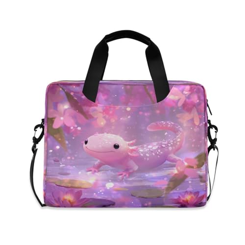 Maletín para Laptop con diseño Axolotl rosado miniatura 1