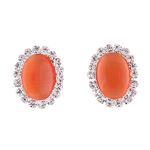 Grace Jun XHEJ141 Bridal Rhinestone Opal Oval Shape Clip cover