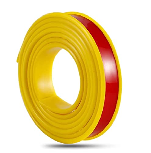 Couvre Chant Souple TPE à Décoller et à Coller, Couvre Chant Plastique Souple Pour le Bordage et la Rénovation Des Meubles de Table et de Chaise, Couvre Chant en TPE Flexible de U (Jaune,5m×20mm) Cover