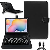 Teclado Bluetooth con funda protectora universal compatible con Xiaomi Pad 5 compatible con Windows / PC / Mac / iPhone / iOS / Android / Linux