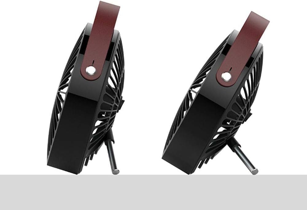 Oscillating Retro Fan, Mini USB Desk Fan, Small Personal Fan Easy to Clean Mini Desk Fan Powerful Portable Fan for Home Office (Black)