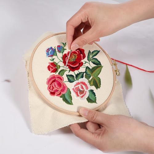 Image of 2 Pack Embroidery Hoop, 6 Inch Mini Embroidery Hoops, Cross Stitch Hoop, Decorative Hanging Cross Stitch Hoops Frames for DIY Art Craft Sewing and Hanging Ornaments Decor