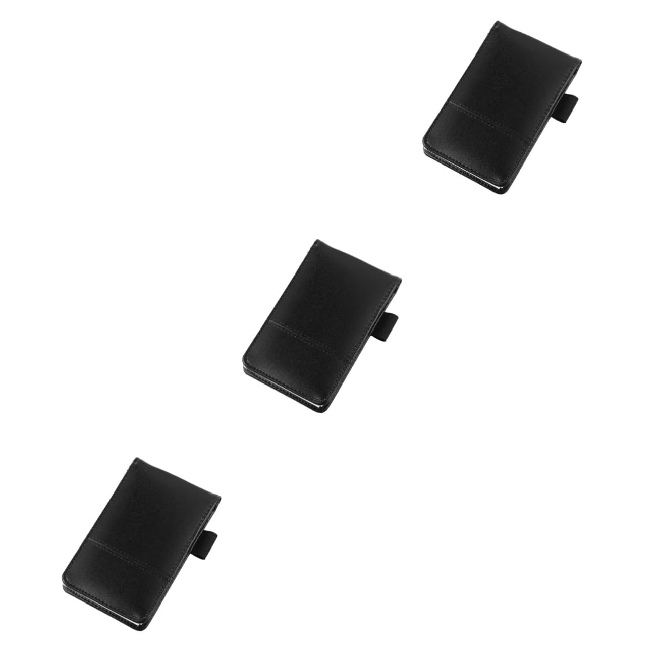 STOBOK 3pièces Carnet De Notes Portable Pratique Bloc-notes Noir Pour Bureau Et École Papier à Lettres Sans Stylo