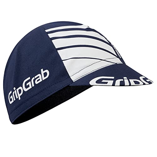 GripGrab Gorra Ciclismo Classic Estilo Retro de Algodón Unisex Bicicleta Carretera, MTB Y Gravel Negro, Blanco Y Azul