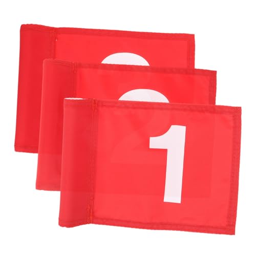 LAPYAPPE 3pcs Golf Putting Flags Portable Wear Training Flags for Golf Practice Lightweight for Enhanced Training Experience