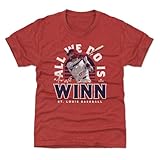 500 LEVEL Masyn Winn Youth Shirt - Masyn Winn St. Louis All We Do is Winn WHT (Tri Red, 8Y Medium)