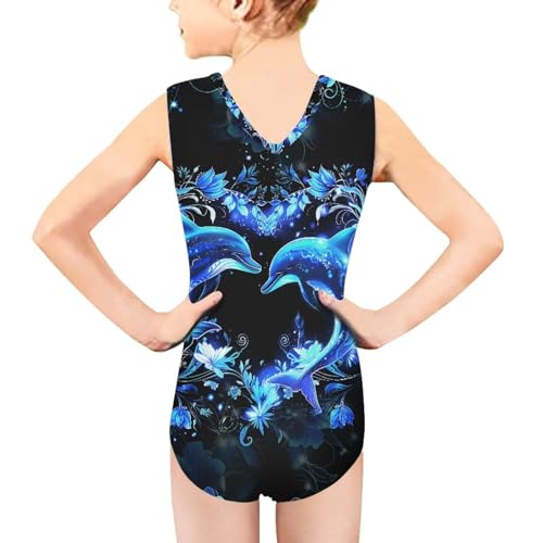 Image of Biyejit Girls Leotards Dance Sport Wear Gymnastics One-Piece Swimwear for Kids 3-14 Years