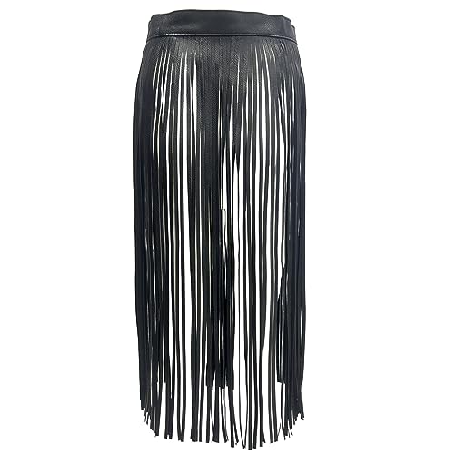 Women's Adjustable Waistband Long Fringe Tassel Skirt Belt Dancing Dress Stage Performance Party Clubwear2