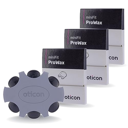 Genuine Oticon Minifit ProWax Filter Wax Guards, OEM Replacements for Oticon Hearing Aids Supplies, Genuine OEM Denmark Oticon Branded Accessories for Optimal Performance (3 Packs/Total 18 Filters)