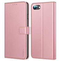 Ganbary Case Compatible With IPhone SE 2022/2020/8/7, Premium PU Leather Flip Wallet Case [Full Protection] [Card Slots] [Kickstand], Red