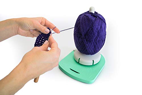 Image of Yarn Dispenser by Yarn Valet - Non-Slip Base with Built-in Holder for Markers, Pattern and 4 inch Gauge Ruler