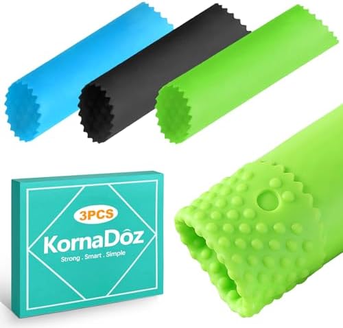 3 Pcs Silicone Garlic Peeler Tube Roller, Food-Grade & Effortless Skin Remover, Quick Kitchen Gadget for Fresh Cloves, Keeps Hands Odor-Free, Easy to ...