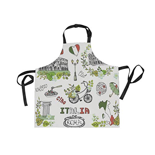 MONTOJ Italia - Delantal de Trabajo Pesado con Bolsillos, Correas de Espalda Cruzadas y Ajustables