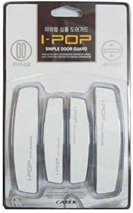 I-POP Slim Door Edge Bumper Protector Guard White Chrome Coat (4 pcs) for Renault Clio