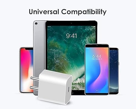 Image of Original 20W Fast Charging Adapter Compatible with app.Ie 14 Pro, 14 Pro, 13, 13 Pro, 13 Pro Max, 12, 12 Pro Max, 11, 11 Pro Max, X, 8 Series (All iPads) (Only Adapter) (FIX25)