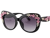 The Gallery Memory Baroque Sunglasses Vintage Engraving Flower Sunglasses - Gold Leaf and Flower