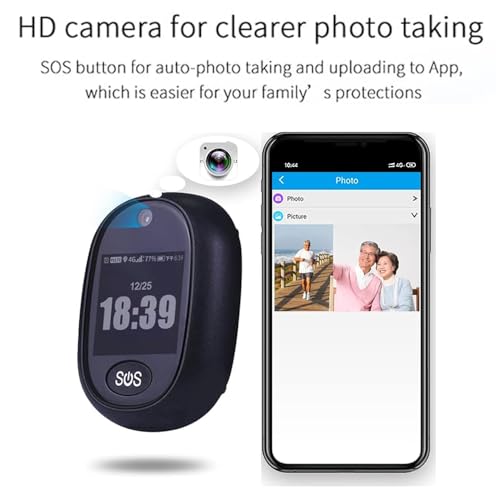 Colgante localizador GPS para sistema de alerta de ancianos, llamada de voz 4G, pantalla táctil, botón de emergencia SOS, recordatorio de medicamentos, gestión de la salud para Alzheimer y autismo