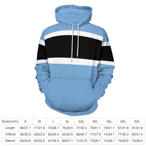 Sweat à capuche drapeau du Botswana pull unisexe décontracté - 3