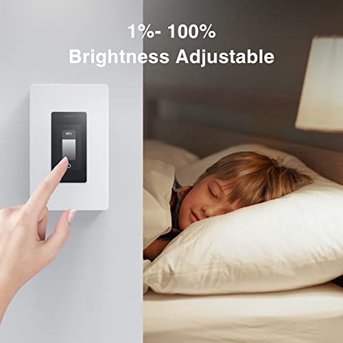 Orvibo Smart Touchscreen Dimmer Switch, 2.4Ghz Wifi Dimmer Switch With Home Talk, Works With Amazon Alexa And Google Home, Single Pole And Neutral Wire Required #TOP6
