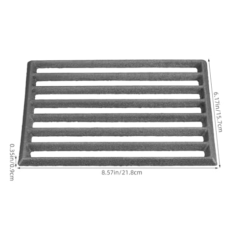Grille de poêle en fonte 21,5x16 cm pour cheminée et poêle à bois