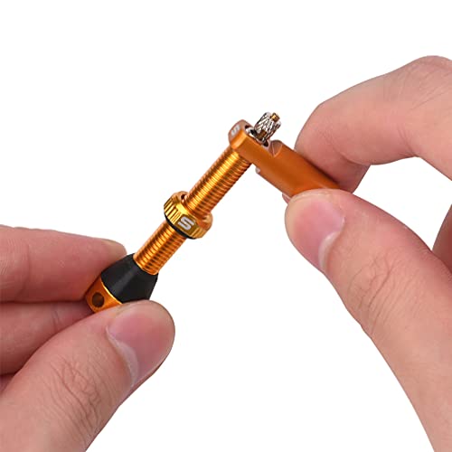 Liteone Tubeless Value Stems 44Mm Premium No Leak Tubeless Presta Valve Stems Kits With Integrated Value Core Remover Tool And Valve Stem Caps Fit Most Bicycle Tubeless Rims Pair Gold #TOP4