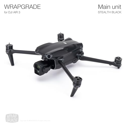 WRAPGRADE Skin Stickers compatible with DJI Air 3, Stealth Black - Image 3