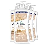 St. Ives Soothing Hand and Body Lotion Moisturizer for Dry Skin Oatmeal and Shea Butter Made with 100 percent Natural Moisturizers 21 oz, Pack of 4