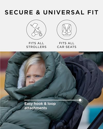 Image of 7AM Enfant Stroller Blanket 212 - Adjustable Baby Car Seat Zipped Blanket for Babies Winter, Unisex Multi Purpose Fleece Lined Warm Hooded Toddler Footmuff Water Repellent | (6M - 4T)