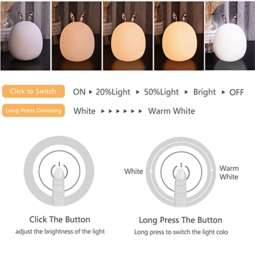Lámpara de mesa de noche LED de silicona recargable USB miniatura 2