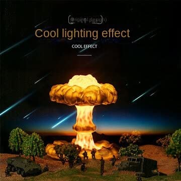 Creativa explosión nuclear seta nube LED lámpara de escritorio infinita atenuación arte lámpara de escritorio impresión 3D resina luz nocturna (nube de hongos control remoto)