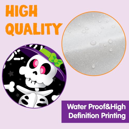 Image of JOYIN 30 inchx72 inch Door Cover Skeleton Halloween Decorations Indoor, Home Decor Haunted House Stickers Party Supplies Favors for Garage Window Wall Cover Cute