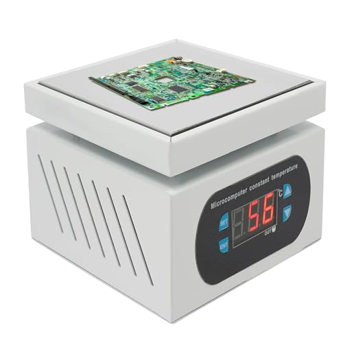 350W Microcomputer Electric Soldering Hot Plate, 752°F Adjustable Preheating Station with Digital Display for PCB Repair, SMD Rework, Phone Screen Removal, Heat Shrink Packaging(100X100mm)