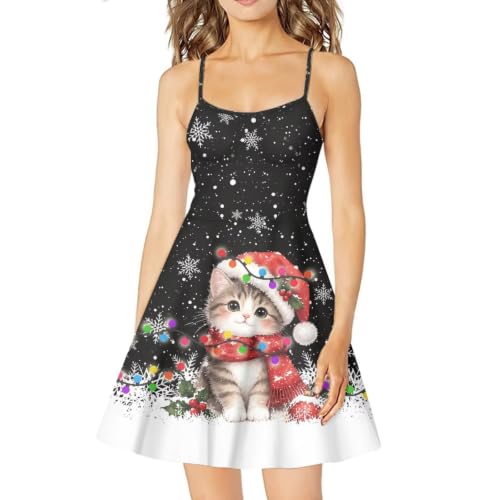 Image of Coloranimal Women's Summer Sleeveless Casual Swing Dresses with Loose Fit Beach Sundress