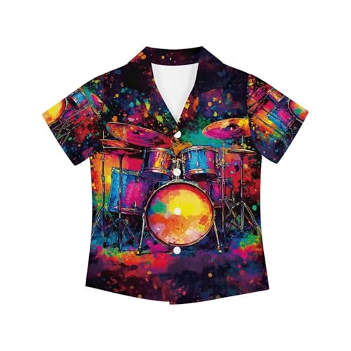 Cumagical Kids Hawaiian Shirts Vibrant Prints Lightweight & Perfect for Summer Fun