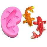 Small Size Koi Fish Fondant Mold (2.5'x1.4')- MoldFun Carp Fish Sugar Craft Silicone Mold for...