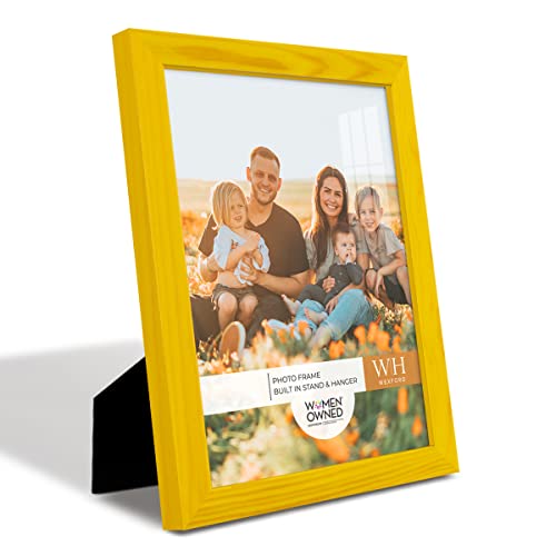 Renditions Gallery 8X10 Inch Picture Frame Sunflower Yellow Wood Grain Frame, High-End Modern Style, Made Of Solid Wood And High Definition Glass For Wall And Tabletop Photo Display #TOP3