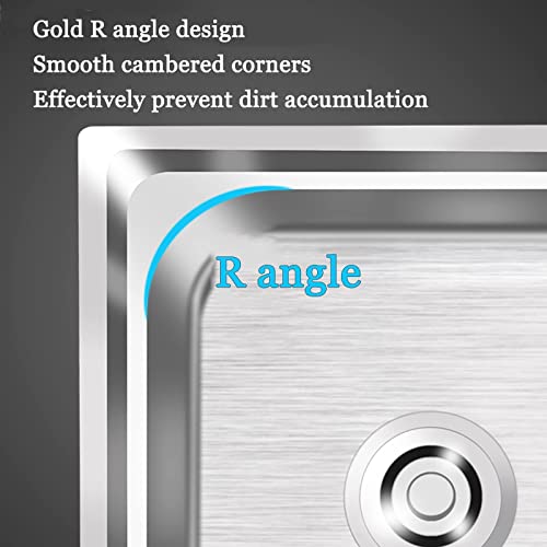 Yzjj Utility Sink Single Bowl Stainless Steel Commercial Kitchen With Faucet And Drainboard, Laundry For Backyard Garage Camping Portable Handwashing Station, 55*40*75Cm/22*16*29In #TOP5