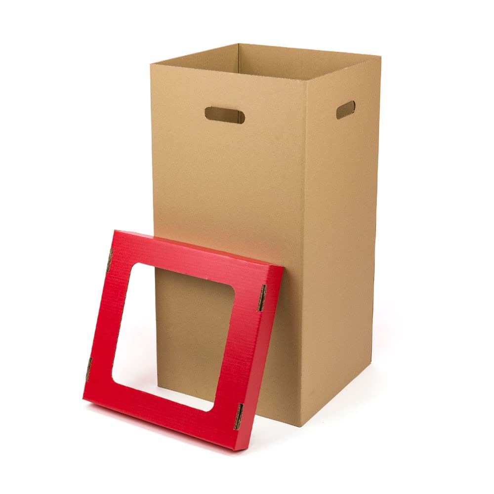 Pack 5 unidades - PAPELERA EVENTOS TAPA ROJA ESPECIAL 37 x 37 x 70