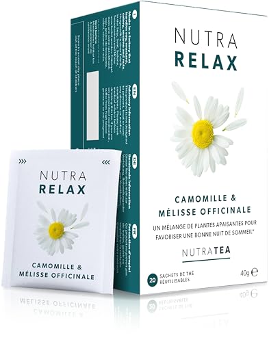 NutraRelax - Thé à la camomille | Thé calmant | Thé contre l'anxiété - 60 Sachets de thé enveloppés - par NutraTea - Tisane – (3 paquets)