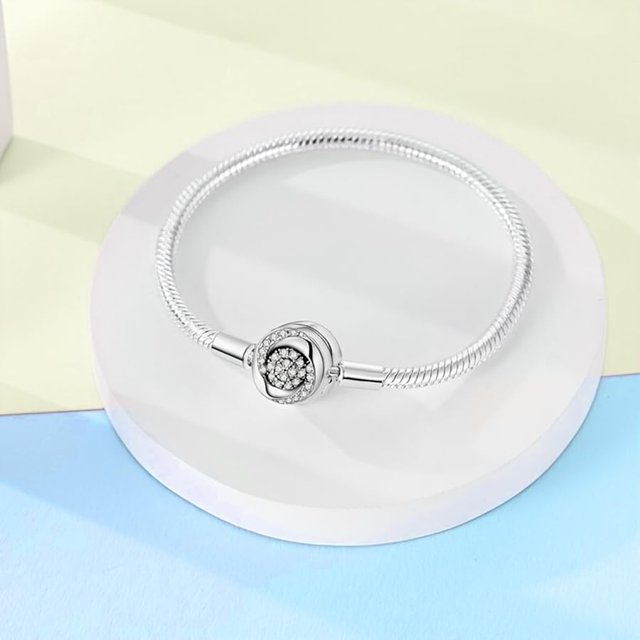 PARCOM 925 Sterling Silver Charm Bracelet for Pandora Charms Lucky, perfect Valentine's Day gift - Image 3