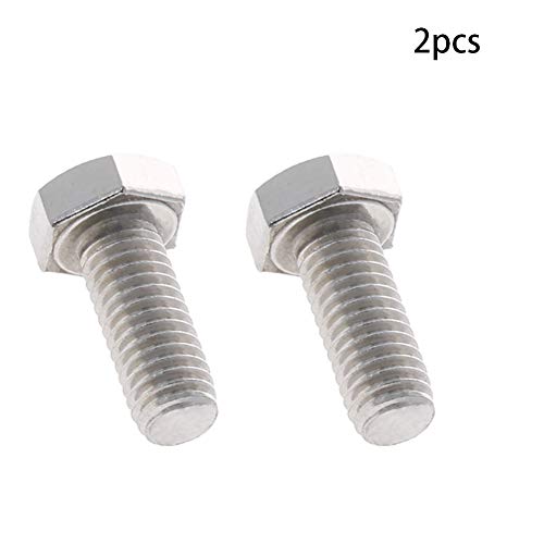 Image of Heyiarbeit M8 Left Hand Hex Head Bolt M8-1.25 x 20mm UNC 304 Stainless Steel Reverse Threaded Hex Tap Screw Bolts 2pcs