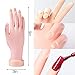2Pcs Practice Hand for Acrylic Nails, Fake Nail Hand Practice, Flexible Bendable Mannequin Rubber Hand,Manicure Practice Hands Nail Art Hand Training Hand for Nail Practice