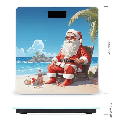 Báscula digital de baño con diseño Santa Claus y pantalla LCD miniatura 2
