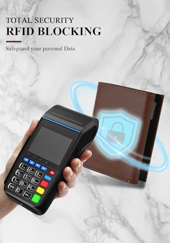 Image of Wallet For Men Trifold,Pop Up Wallet By Metal&Leather,RFID Blocking | Minimalist Smart Wallet Holds 12 Cards,20 Bills,ID Window,Ridge wallets for men,Trifold Wallets for fathers day gift ideas