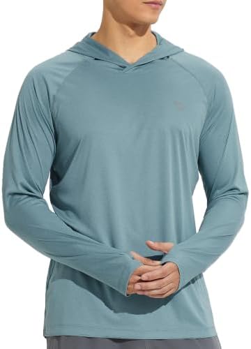 baleaf Mens Fishing Sun Shirts Long Sleeve Rash Guard Hoodies